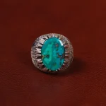 انگشتر فیروزه شجری مردانه کد 30744