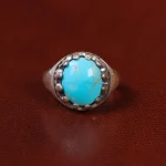 انگشتر فیروزه شجری مردانه کد 30747