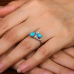 انگشتر فیروزه شجری زنانه کد 30779