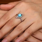 انگشتر فیروزه شجری زنانه کد 30781