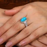 انگشتر فیروزه شجری زنانه کد 30787