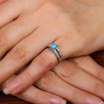 انگشتر فیروزه شجری زنانه کد 30789