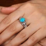 انگشتر فیروزه شجری زنانه کد 30793