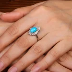 انگشتر فیروزه شجری زنانه کد 30795