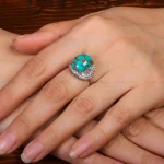 انگشتر فیروزه شجری زنانه کد 30796