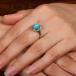 انگشتر فیروزه شجری زنانه کد 30800