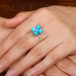 انگشتر فیروزه شجری زنانه کد 30805