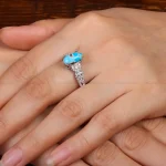 انگشتر فیروزه شجری زنانه کد 30808