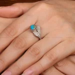 انگشتر فیروزه شجری زنانه کد 30809