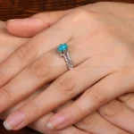 انگشتر فیروزه شجری زنانه کد 30810