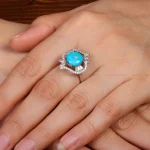 انگشتر فیروزه شجری زنانه کد 30814