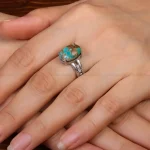 انگشتر فیروزه شجری زنانه کد 30817