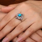 انگشتر فیروزه شجری زنانه کد 30827