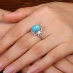 انگشتر فیروزه شجری زنانه کد 30829