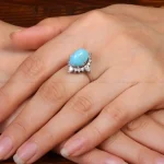 انگشتر فیروزه شجری زنانه کد 30832