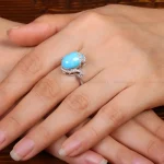 انگشتر فیروزه شجری زنانه کد 30835