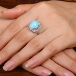 انگشتر فیروزه شجری زنانه کد 30838