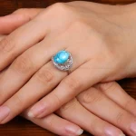 انگشتر فیروزه شجری زنانه کد 30839