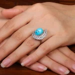 انگشتر فیروزه شجری زنانه کد 30840
