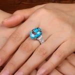 انگشتر فیروزه شجری زنانه کد 30842