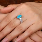 انگشتر فیروزه شجری زنانه کد 30844
