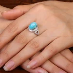 انگشتر فیروزه شجری زنانه کد 30847