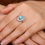 انگشتر فیروزه شجری زنانه کد 30848