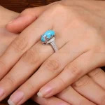 انگشتر فیروزه شجری زنانه کد 30849