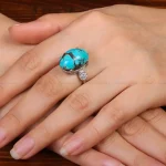 انگشتر فیروزه شجری زنانه کد 30852