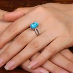 انگشتر فیروزه شجری زنانه کد 30854