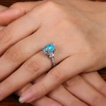 انگشتر فیروزه شجری زنانه کد 30864