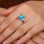 انگشتر فیروزه شجری زنانه کد 30866