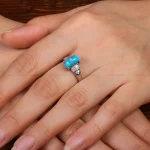 انگشتر فیروزه شجری زنانه کد 30867