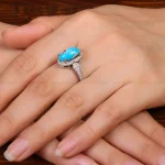 انگشتر فیروزه شجری زنانه کد 30875