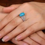 انگشتر فیروزه شجری زنانه کد 30876
