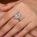 انگشتر فیروزه شجری زنانه کد 30880