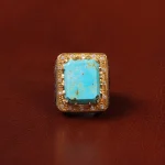 انگشتر فیروزه شجری مردانه کد 30985