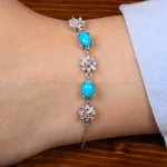 دستبند فیروزه زنانه کد 30995