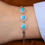 دستبند فیروزه زنانه کد 30997