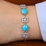 دستبند فیروزه زنانه کد 31003