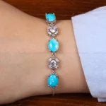 دستبند فیروزه زنانه کد 31004