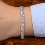 دستبند نقره زنانه کد 31017