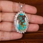 گردنبند فیروزه زنانه کد 30365