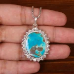 گردنبند فیروزه زنانه کد 30368