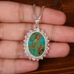 گردنبند فیروزه زنانه کد 30372