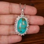 گردنبند فیروزه زنانه کد 30381