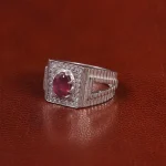 انگشتر یاقوت سرخ مردانه کد 30434