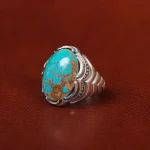 انگشتر فیروزه شجری مردانه کد 30542