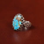 انگشتر فیروزه شجری مردانه کد 30582