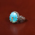 انگشتر فیروزه شجری مردانه کد 30598